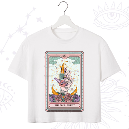 Purplehecate The Badass Nail Artist Tarot Crop T-Shirt