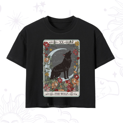 Purplehecate The Wolf Tarot Crop T-Shirt