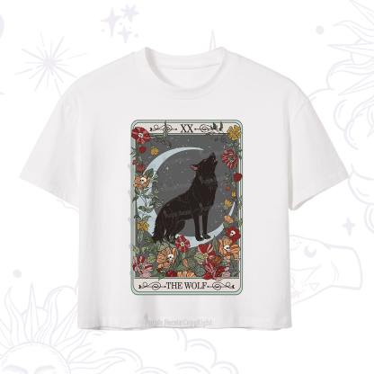 Purplehecate The Wolf Tarot Crop T-Shirt