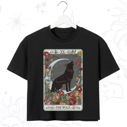 Purplehecate The Wolf Tarot Crop T-Shirt