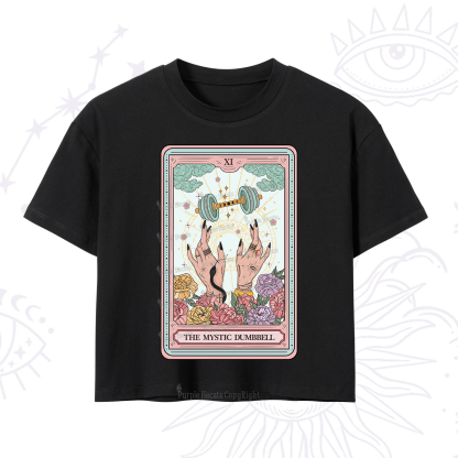 Purplehecate The Mystic Dumbbell Tarot Crop T-Shirt