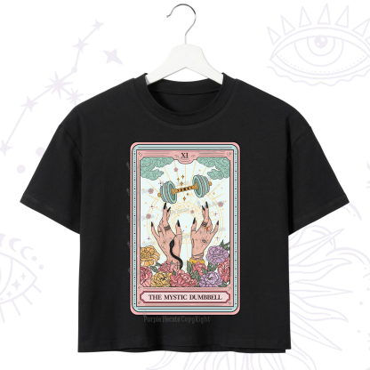 Purplehecate The Mystic Dumbbell Tarot Crop T-Shirt