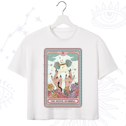 Purplehecate The Mystic Dumbbell Tarot Crop T-Shirt