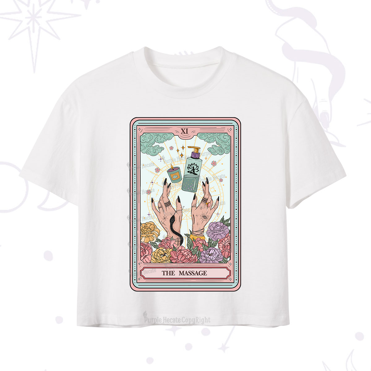 Purplehecate The Massage Tarot Crop T-Shirt