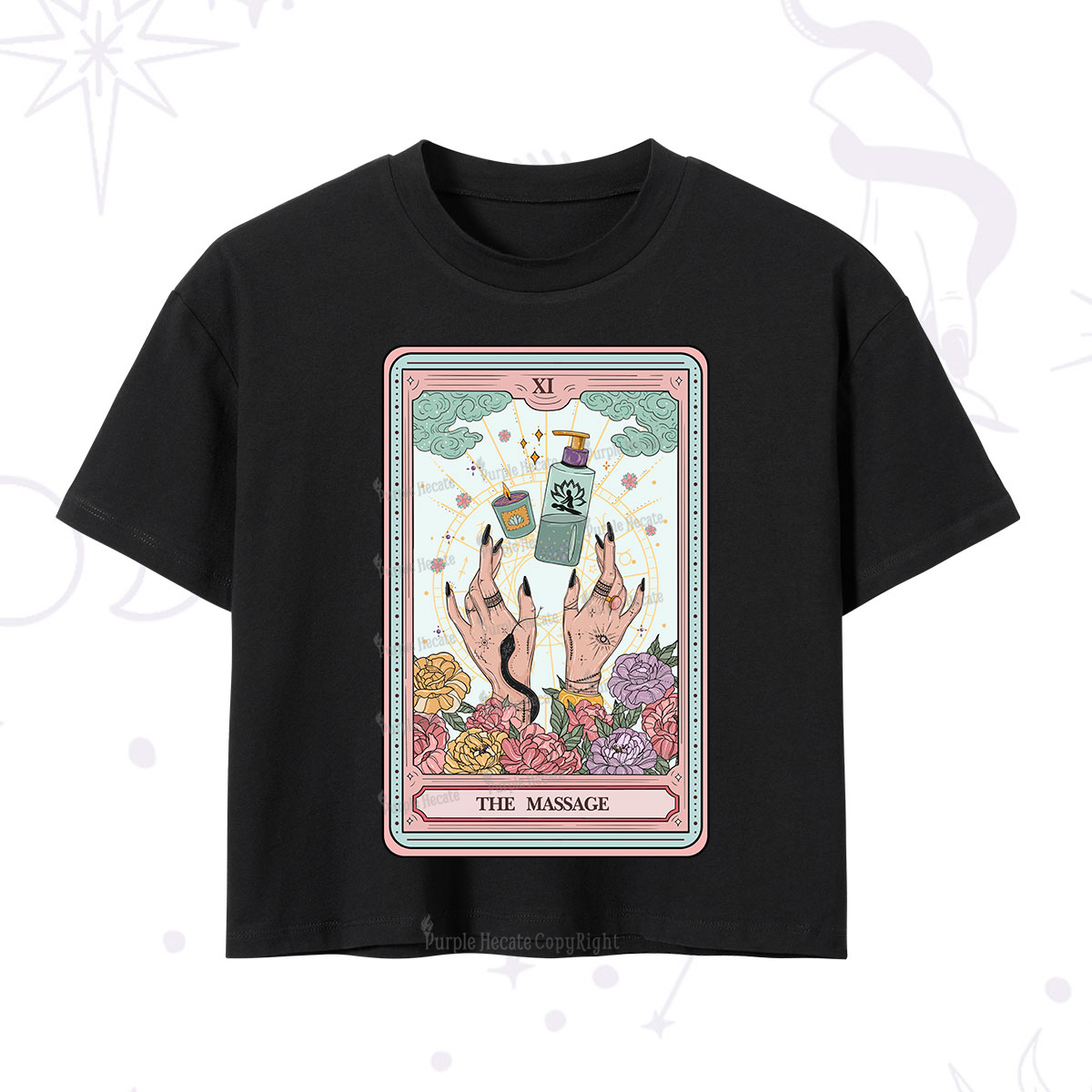 Purplehecate The Massage Tarot Crop T-Shirt