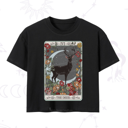 Purplehecate The Deer Tarot Crop T-Shirt