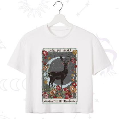 Purplehecate The Deer Tarot Crop T-Shirt