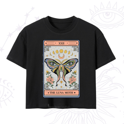 Purplehecate The Luna Moth Tarot Crop T-Shirt