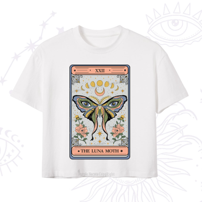 Purplehecate The Luna Moth Tarot Crop T-Shirt
