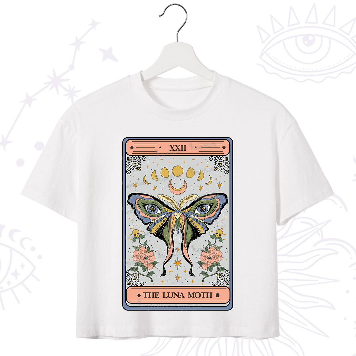 Purplehecate The Luna Moth Tarot Crop T-Shirt