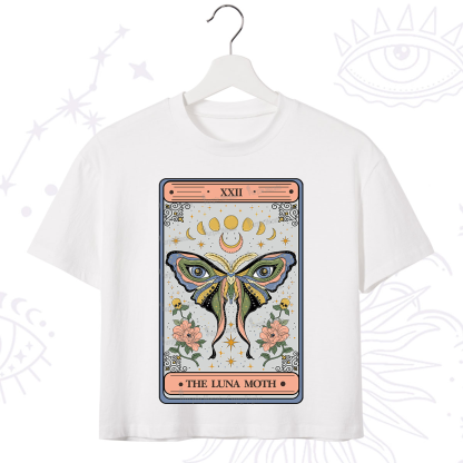 Purplehecate The Luna Moth Tarot Crop T-Shirt
