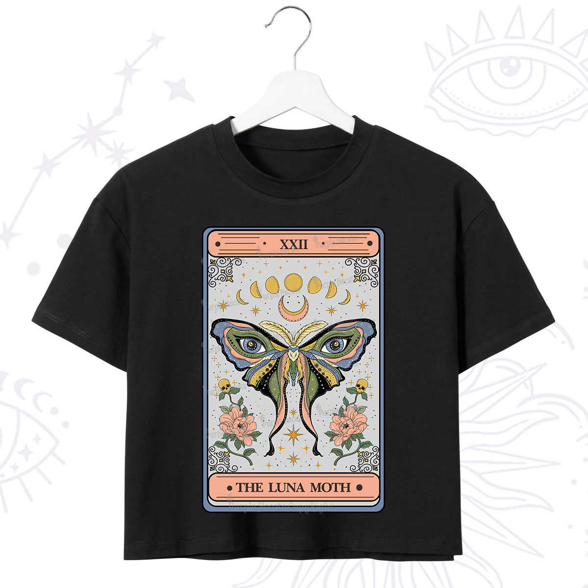 Purplehecate The Luna Moth Tarot Crop T-Shirt