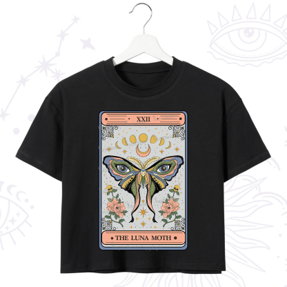 Purplehecate The Luna Moth Tarot Crop T-Shirt