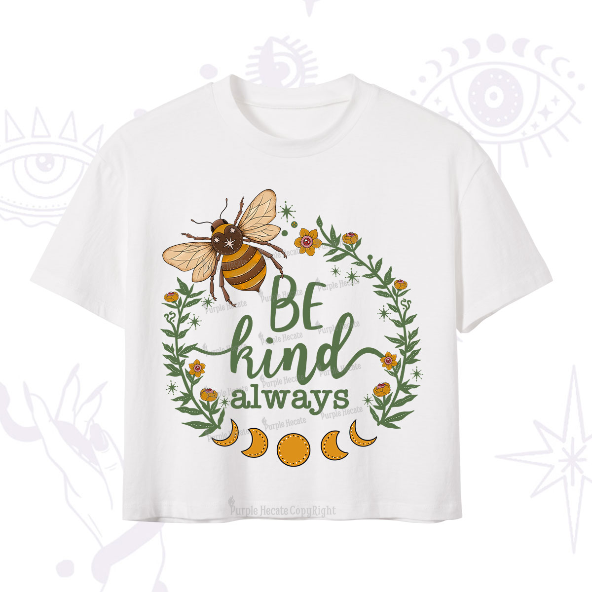 Purplehecate Be Kind Always Crop T-Shirt