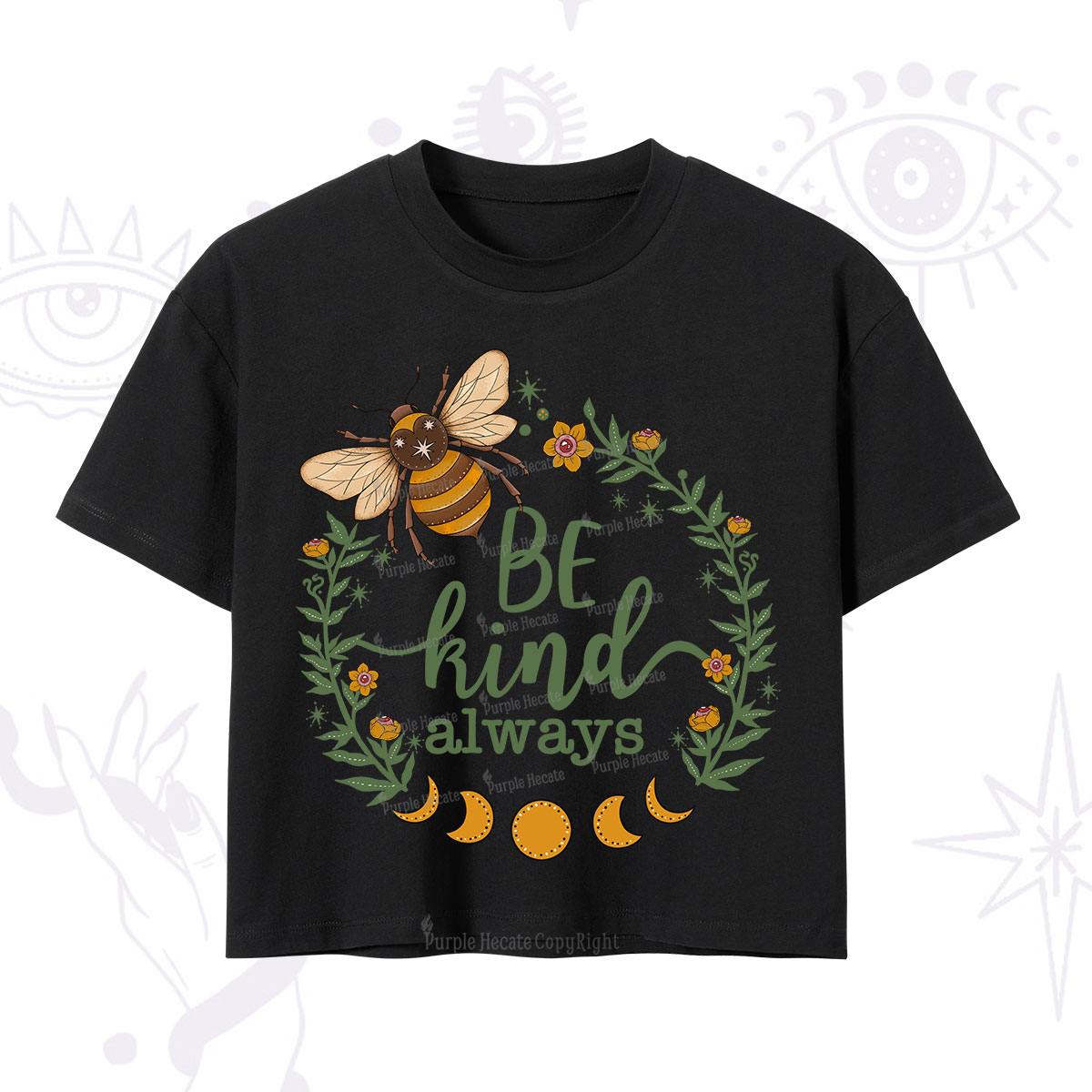 Purplehecate Be Kind Always Crop T-Shirt