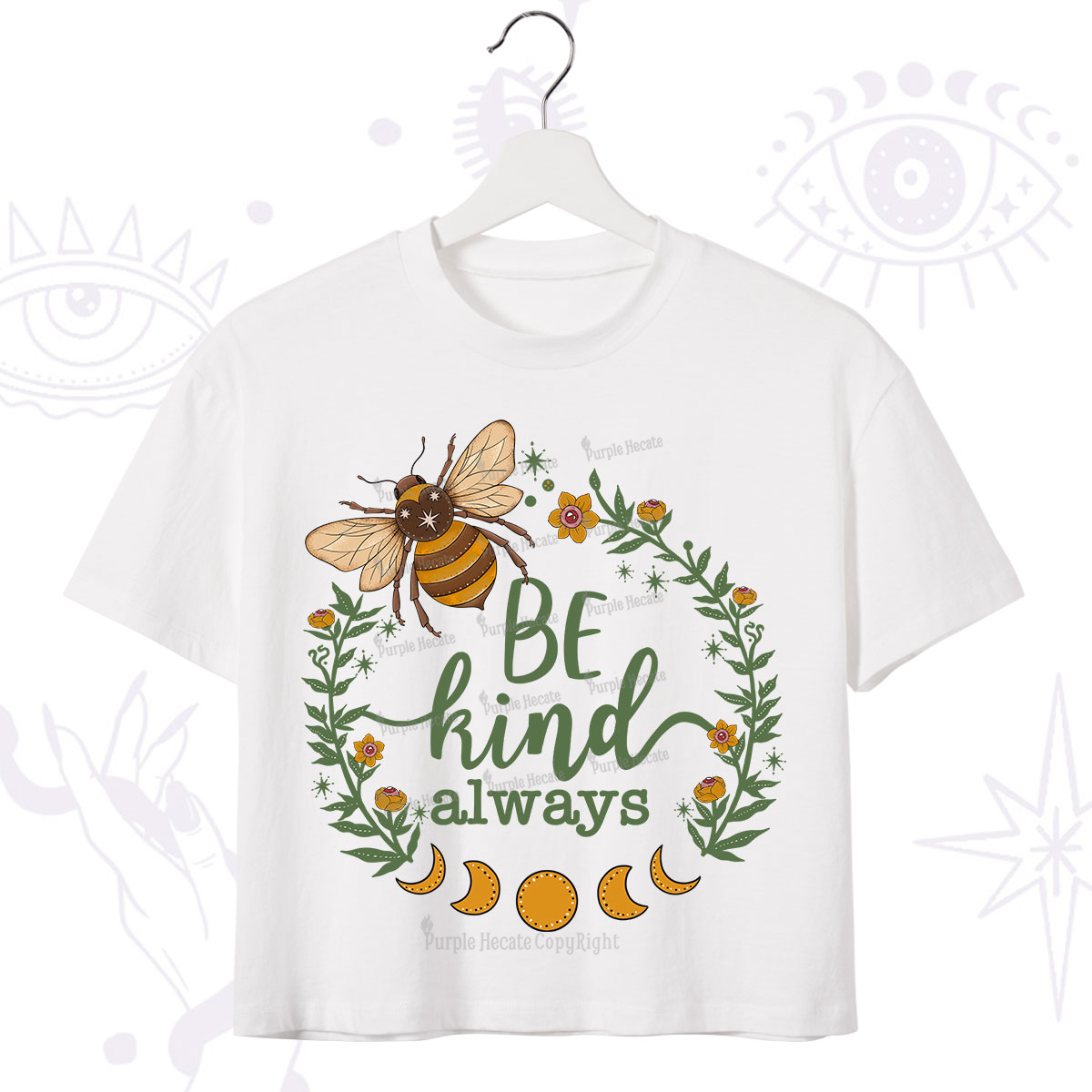 Purplehecate Be Kind Always Crop T-Shirt