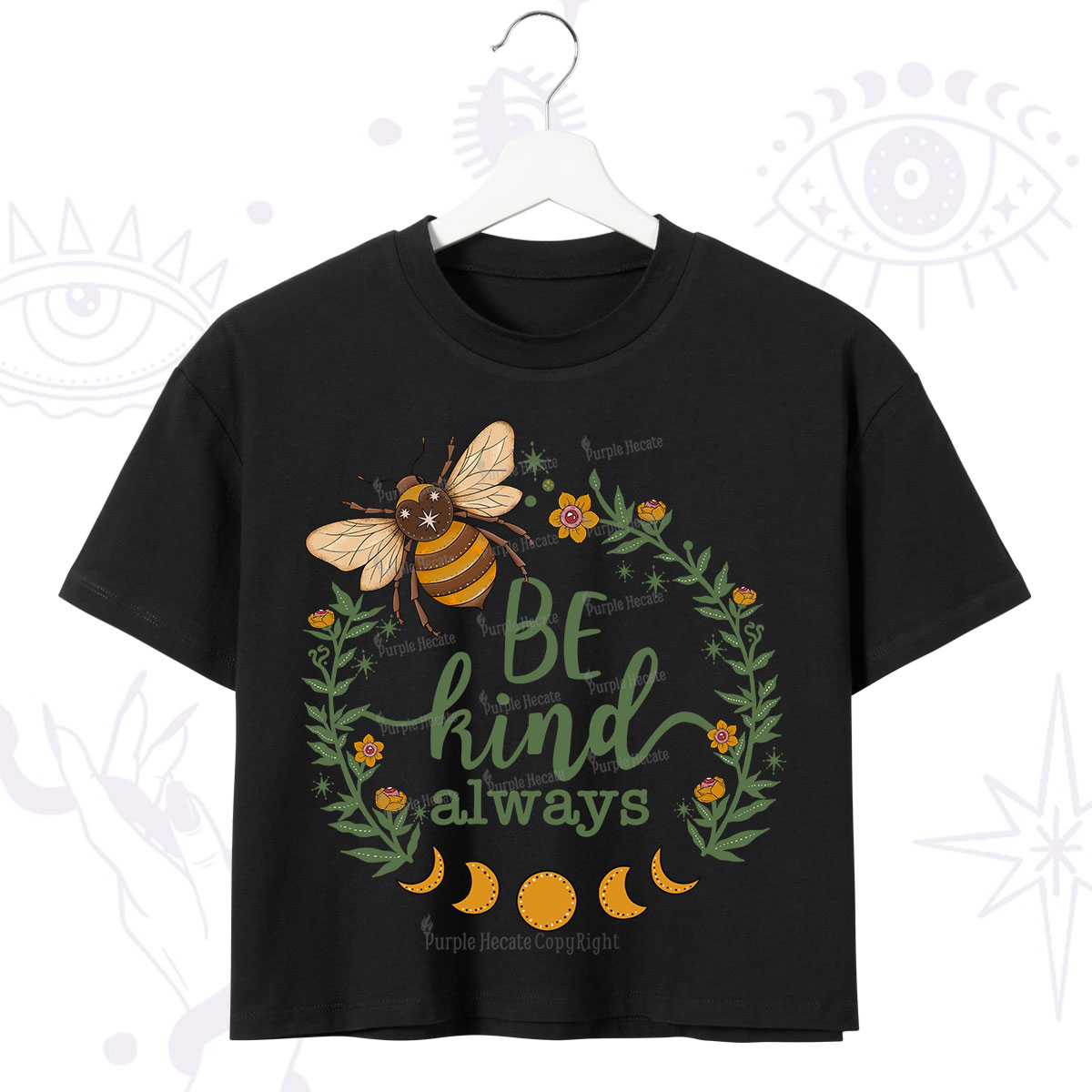 Purplehecate Be Kind Always Crop T-Shirt