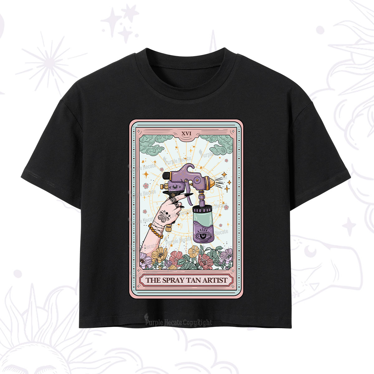 Purplehecate The Spary Tan Artist Tarot Crop T-Shirt