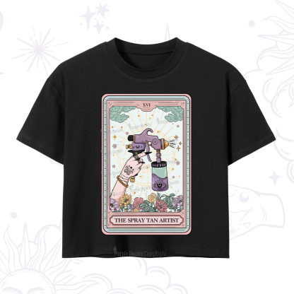 Purplehecate The Spary Tan Artist Tarot Crop T-Shirt