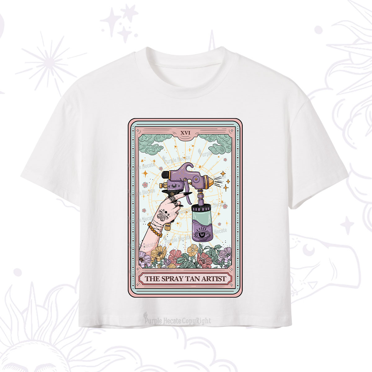 Purplehecate The Spary Tan Artist Tarot Crop T-Shirt