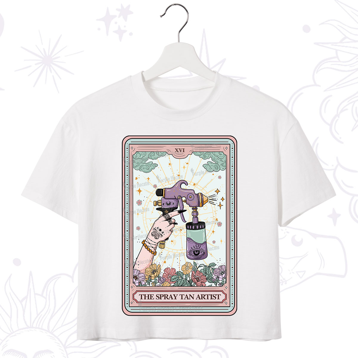 Purplehecate The Spary Tan Artist Tarot Crop T-Shirt
