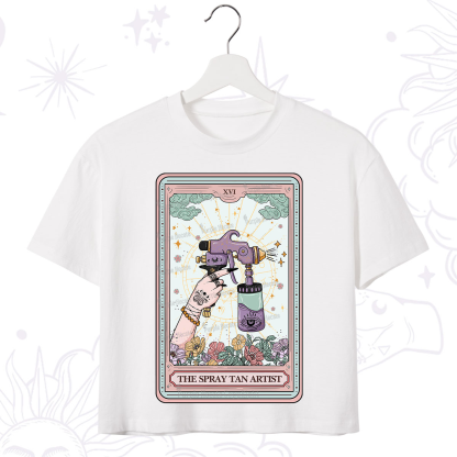 Purplehecate The Spary Tan Artist Tarot Crop T-Shirt
