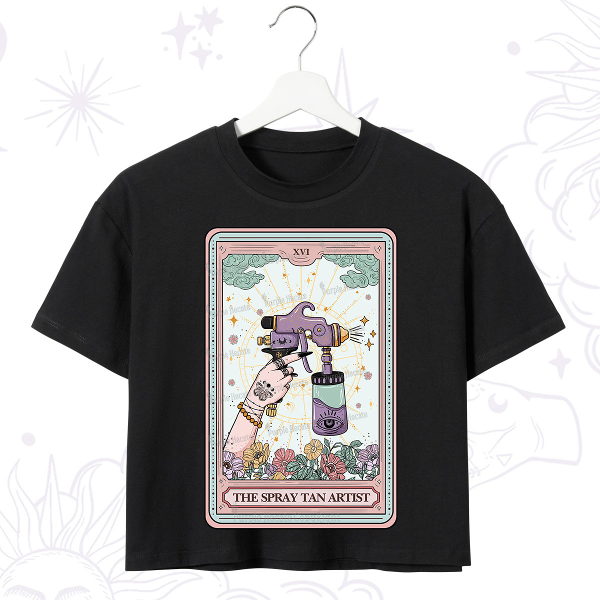 Purplehecate The Spary Tan Artist Tarot Crop T-Shirt