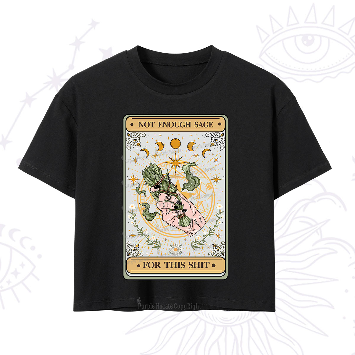 Purplehecate The Not Enough Sage For This Sh*t Tarot Crop T-Shirt