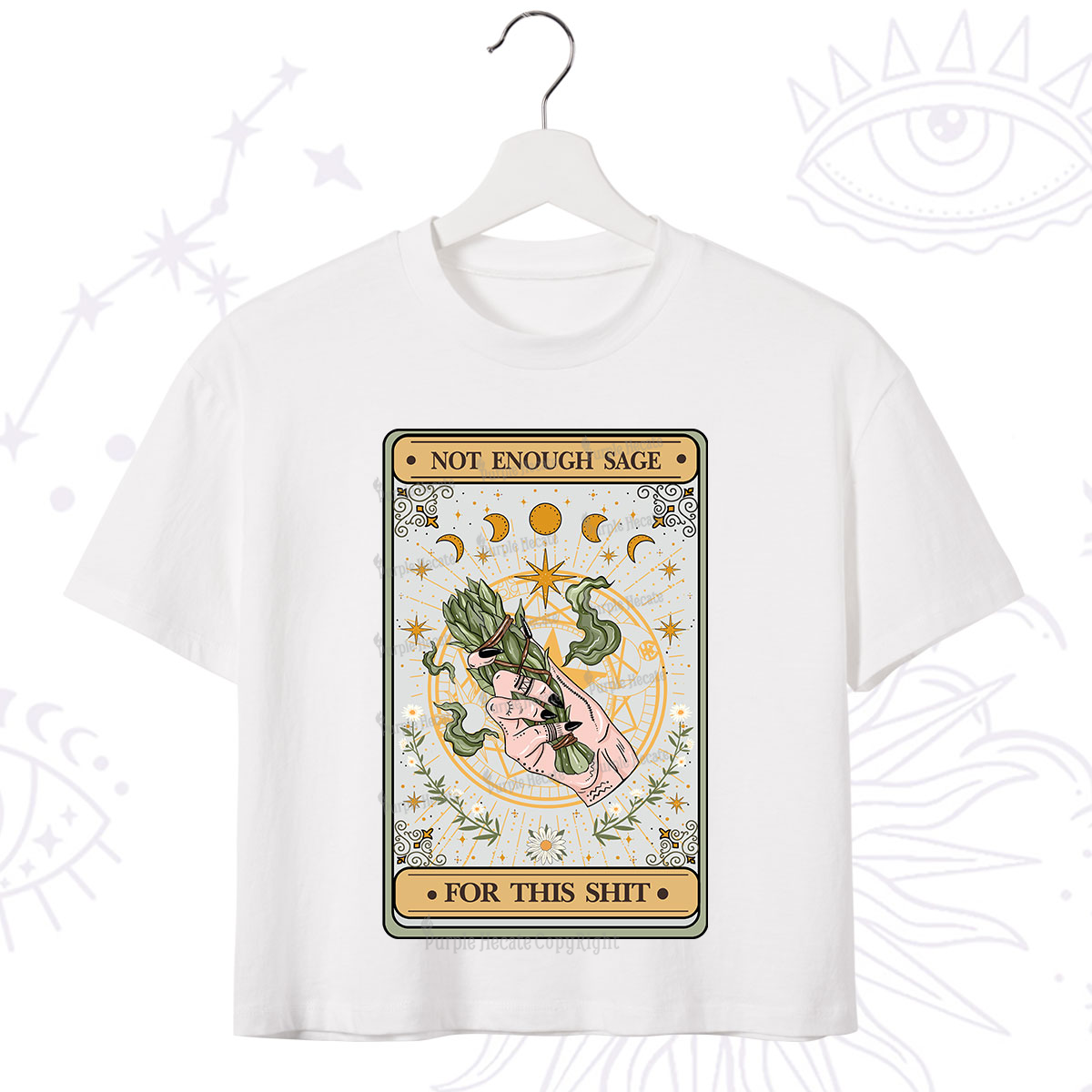 Purplehecate The Not Enough Sage For This Sh*t Tarot Crop T-Shirt