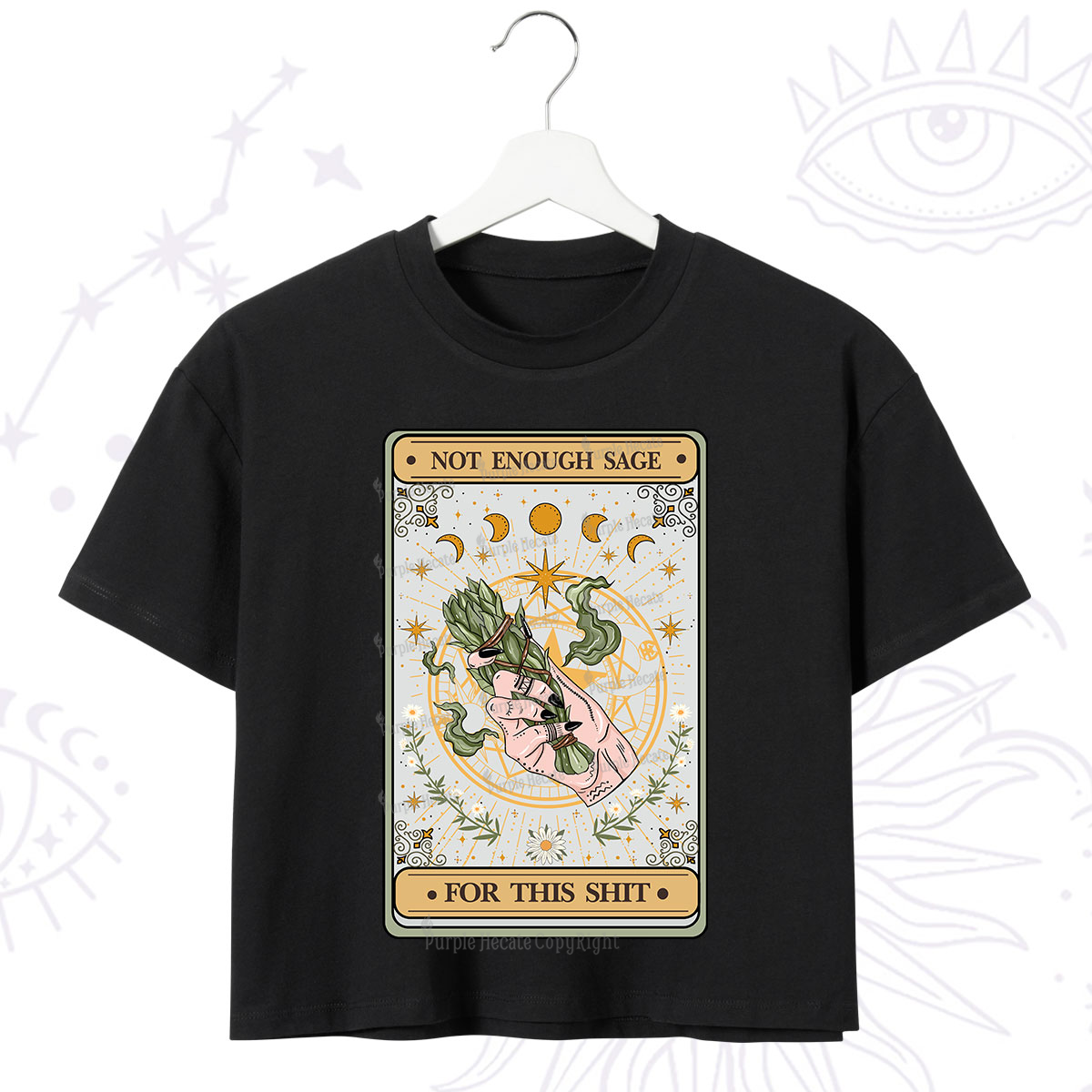 Purplehecate The Not Enough Sage For This Sh*t Tarot Crop T-Shirt