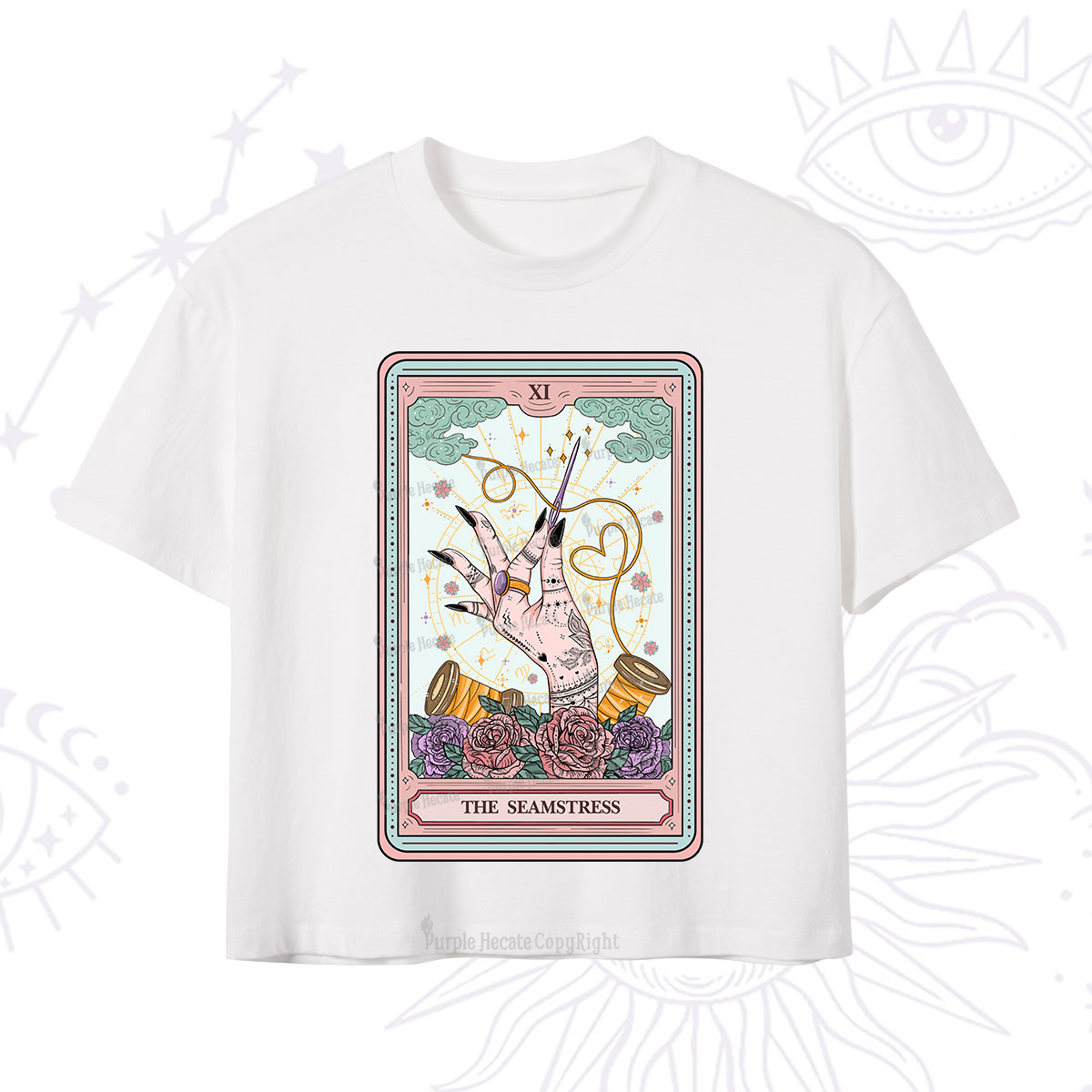 Purplehecate The Seamstress Tarot Crop T-Shirt