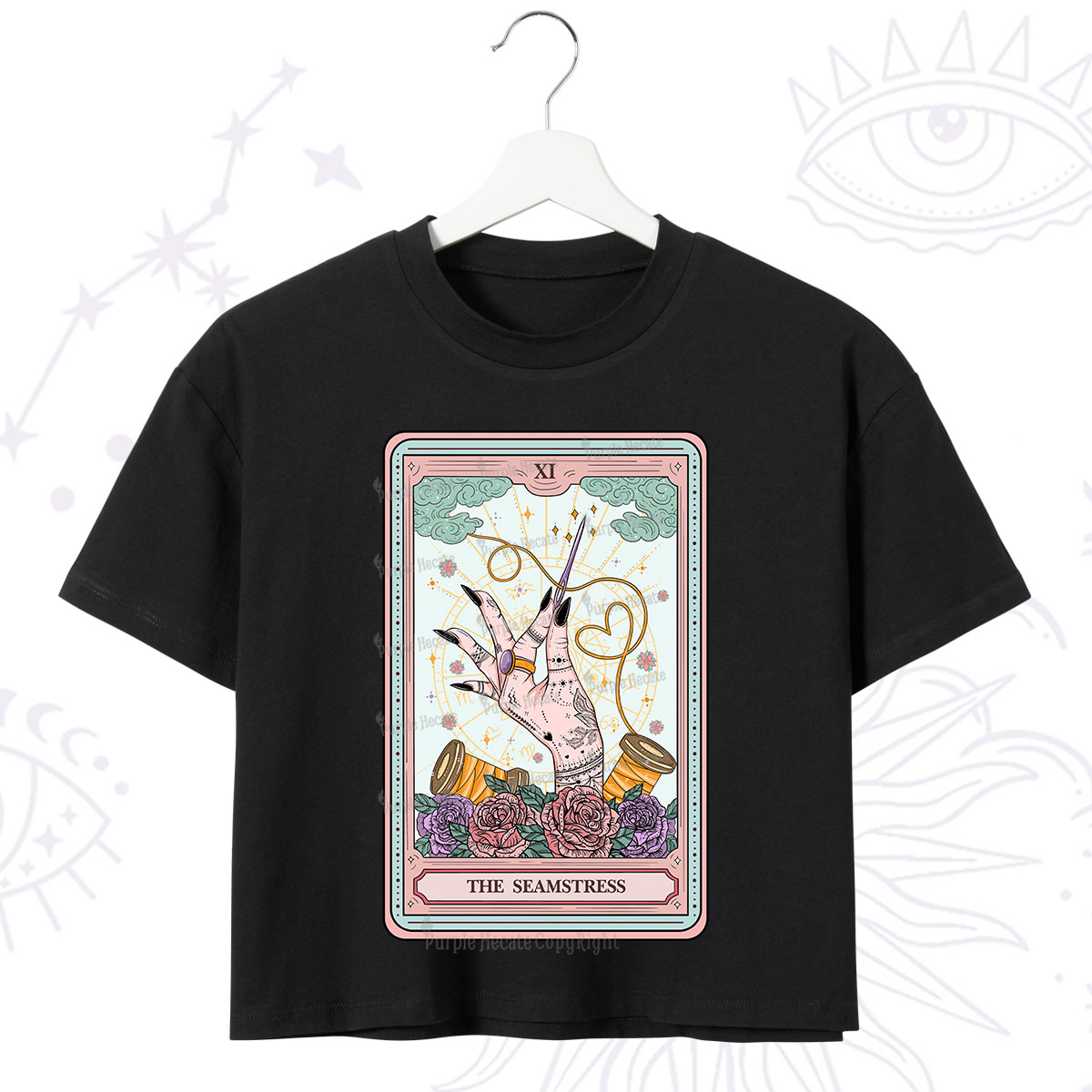 Purplehecate The Seamstress Tarot Crop T-Shirt