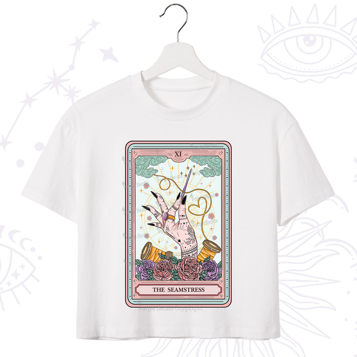 Purplehecate The Seamstress Tarot Crop T-Shirt