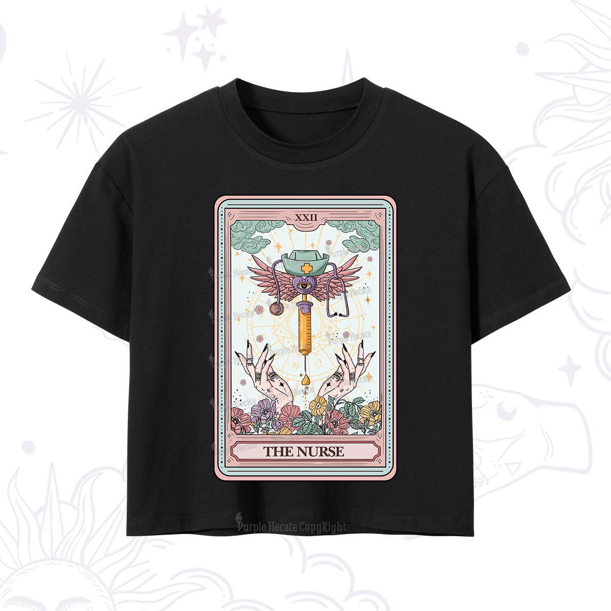 Purplehecate The ER Nurse Tarot Crop T-Shirt