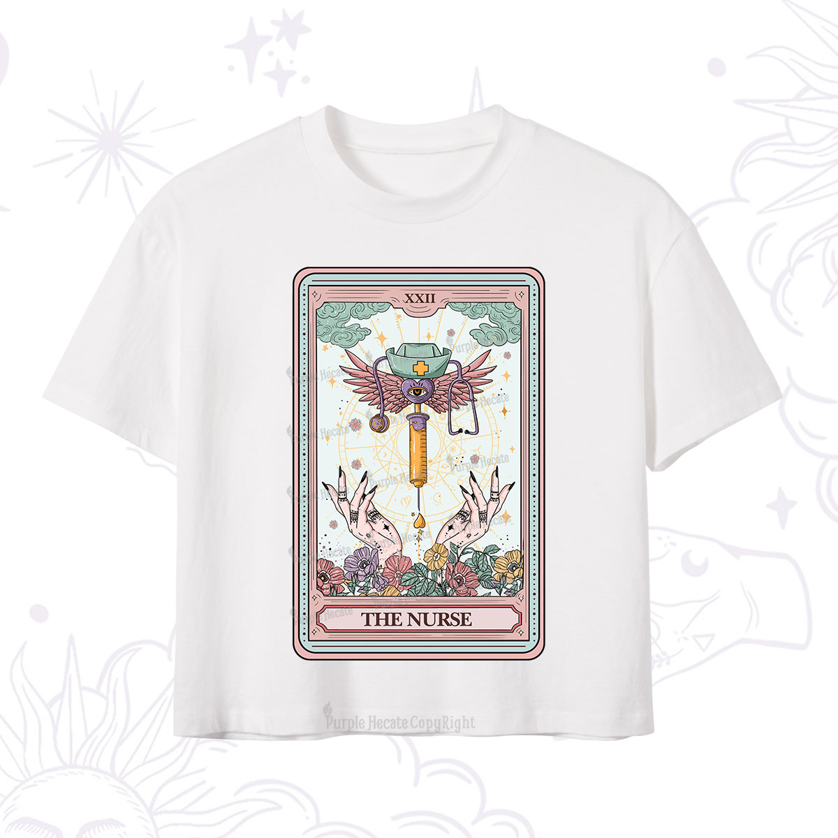 Purplehecate The ER Nurse Tarot Crop T-Shirt