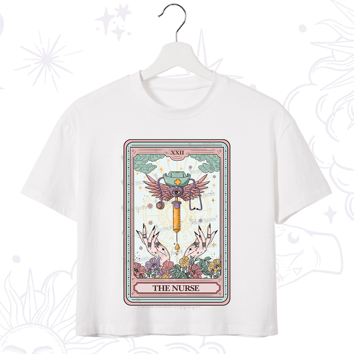 Purplehecate The ER Nurse Tarot Crop T-Shirt