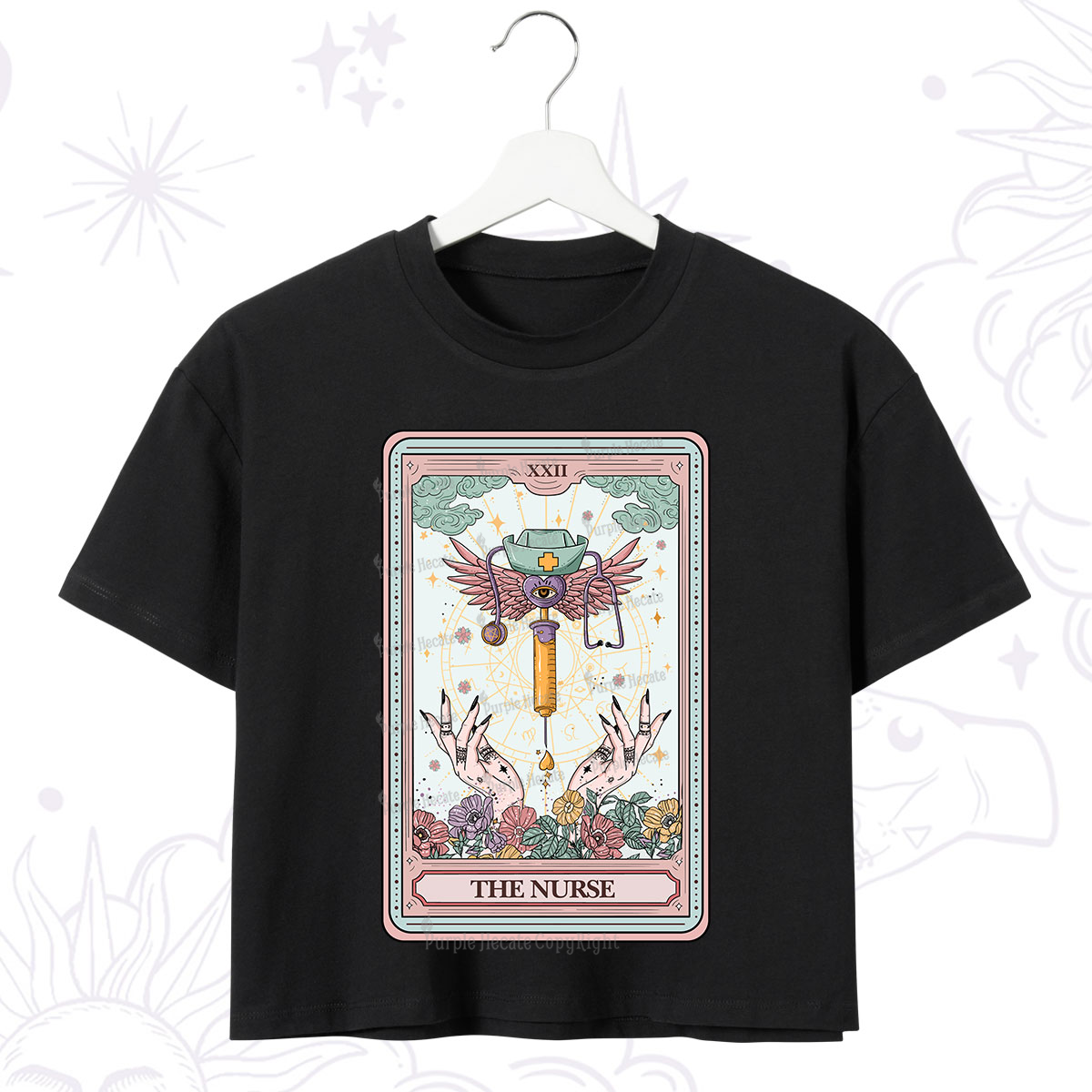 Purplehecate The ER Nurse Tarot Crop T-Shirt