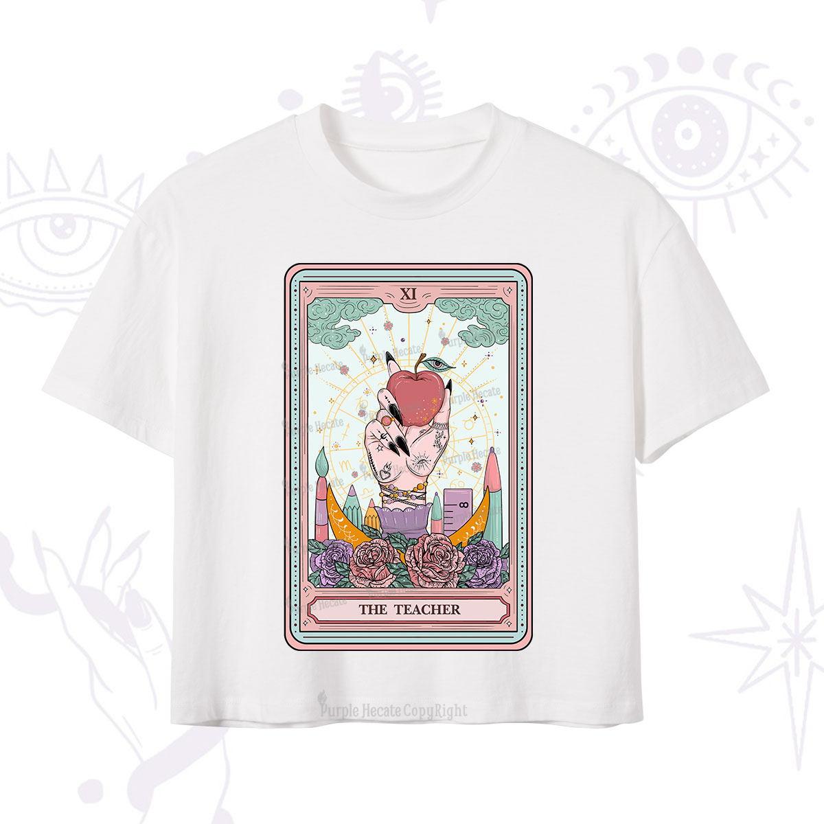 Purplehecate The Teacher Tarot Crop T-Shirt