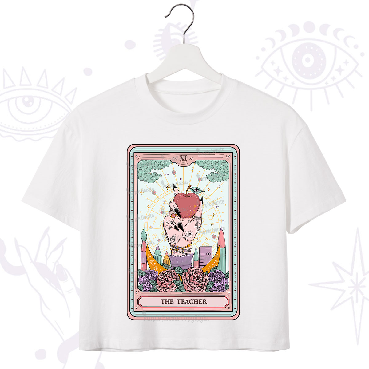 Purplehecate The Teacher Tarot Crop T-Shirt