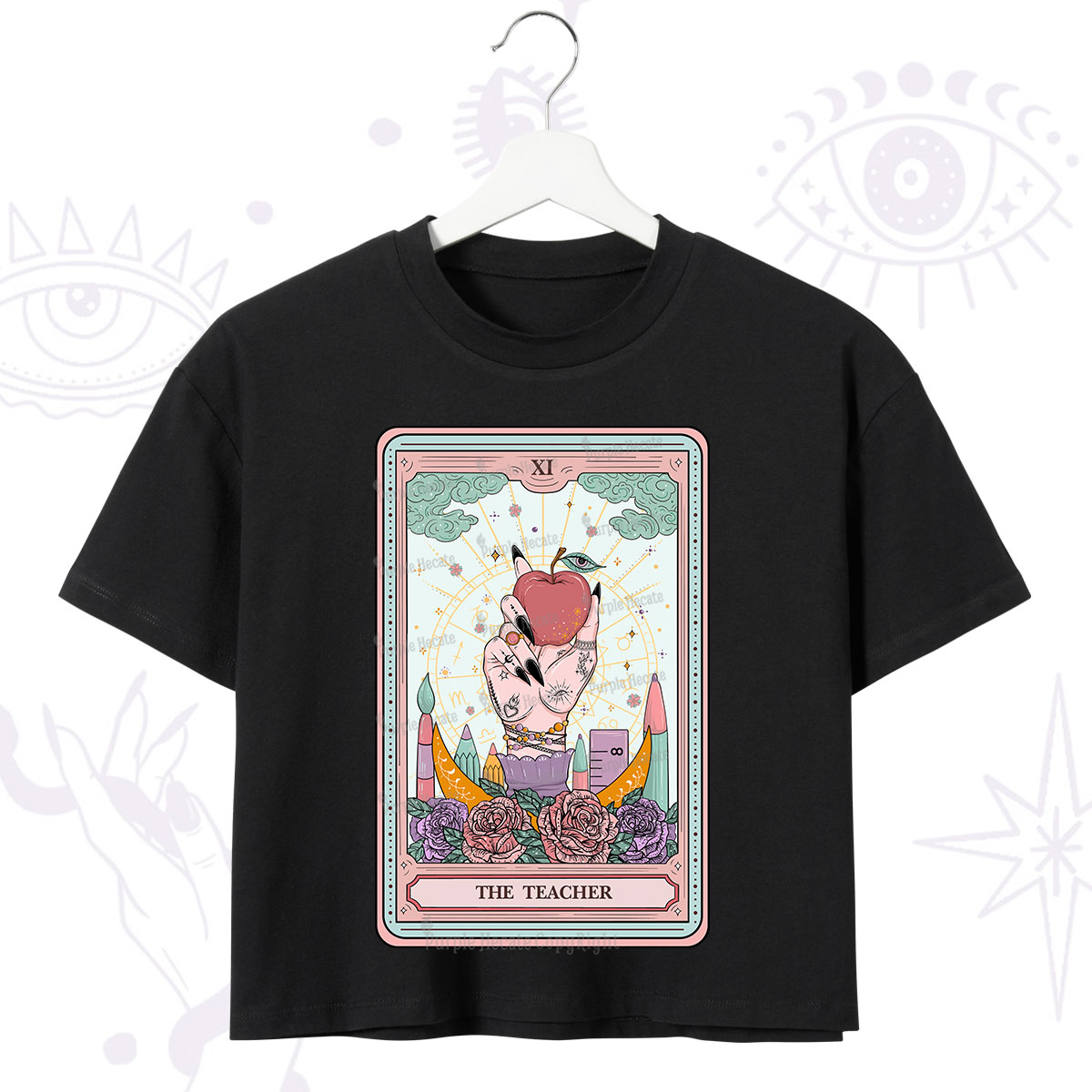 Purplehecate The Teacher Tarot Crop T-Shirt