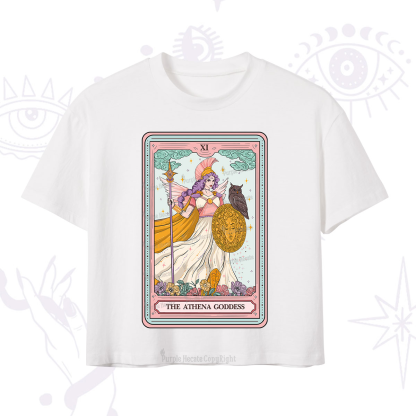 Purplehecate The Athena Goddess Tarot Crop T-Shirt