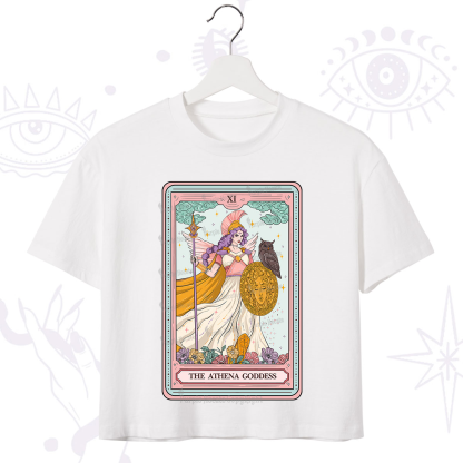 Purplehecate The Athena Goddess Tarot Crop T-Shirt