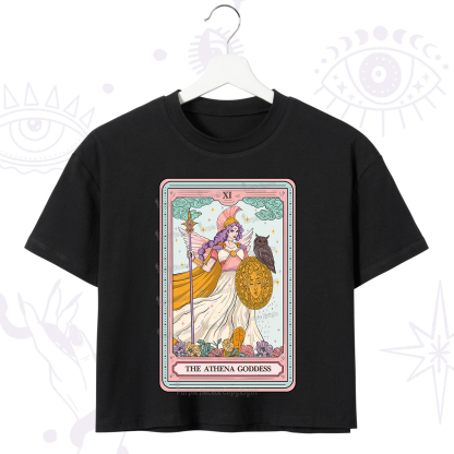 Purplehecate The Athena Goddess Tarot Crop T-Shirt