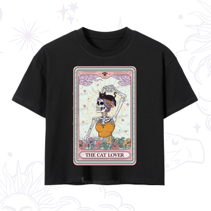 Purplehecate The Cat Lover Tarot Crop T-Shirt