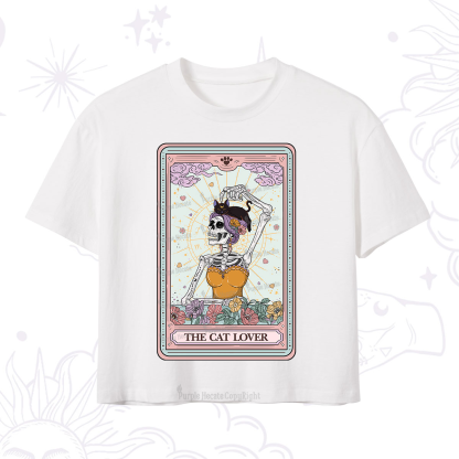 Purplehecate The Cat Lover Tarot Crop T-Shirt