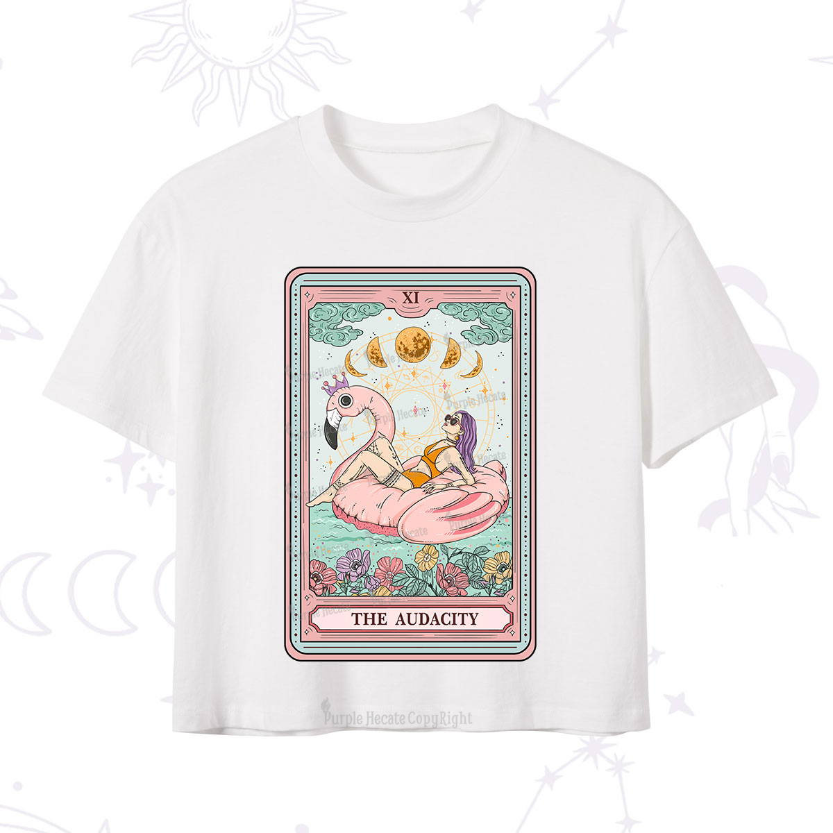 Purplehecate The Vacation Audacity Tarot Crop T-Shirt