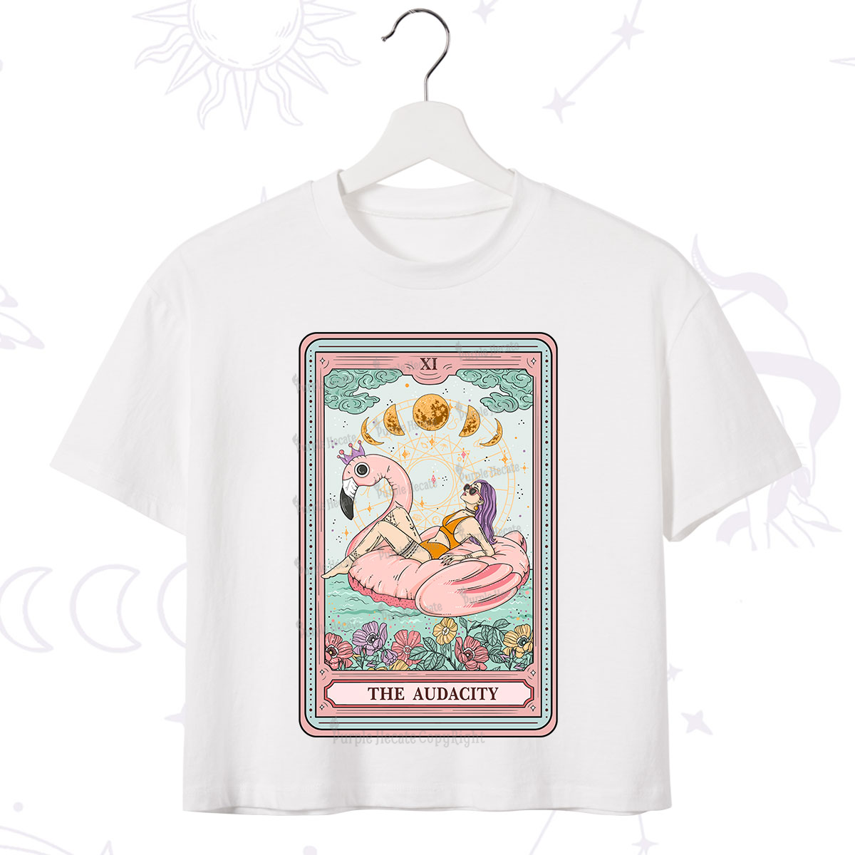 Purplehecate The Vacation Audacity Tarot Crop T-Shirt