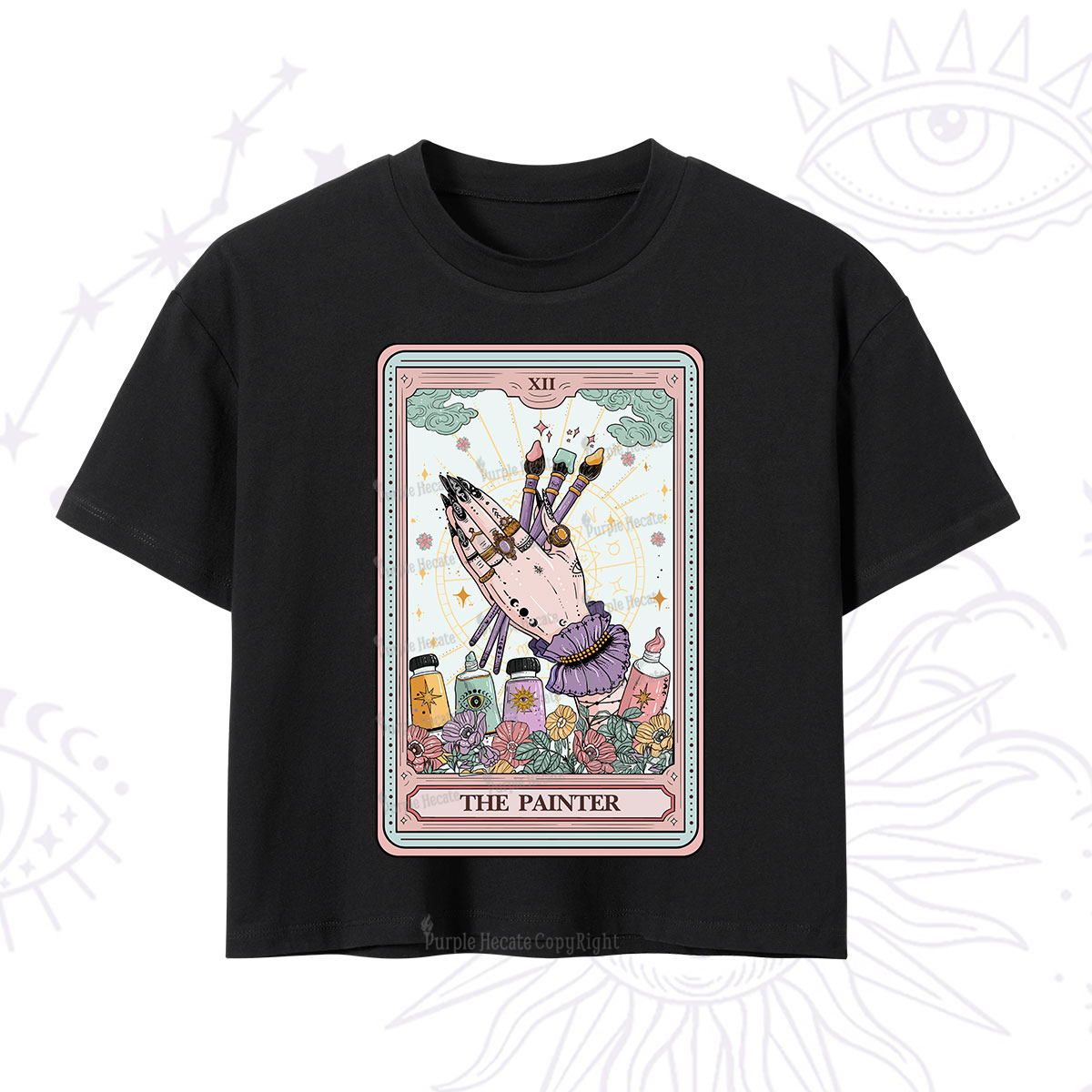 Purplehecate The Occult Painter Tarot Crop T-Shirt