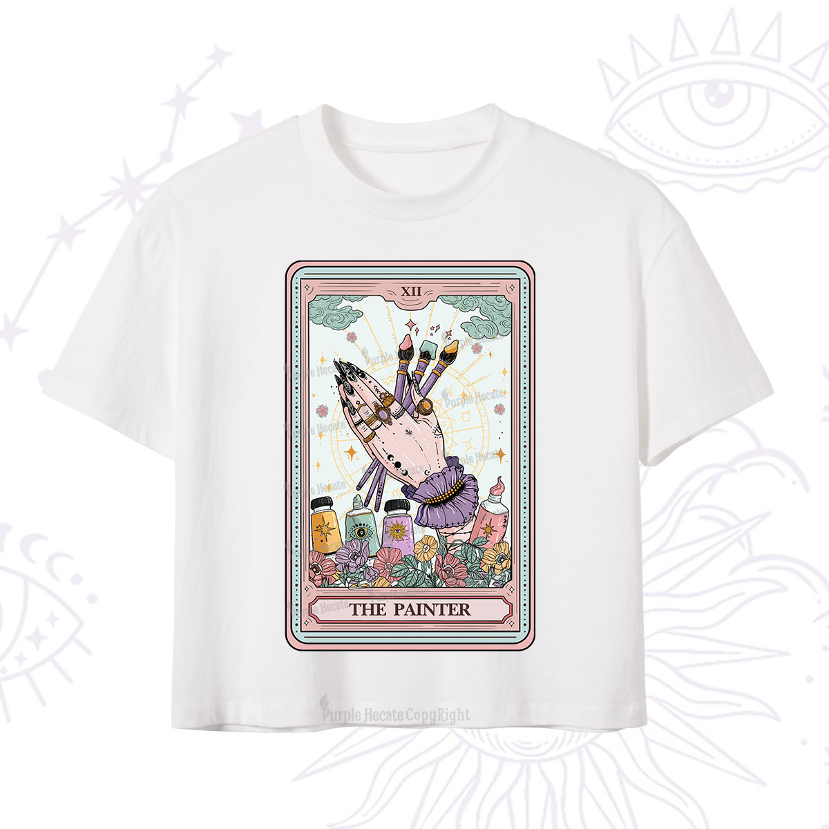 Purplehecate The Occult Painter Tarot Crop T-Shirt