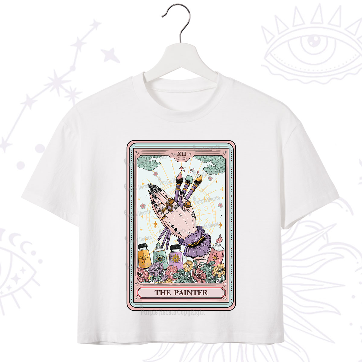 Purplehecate The Occult Painter Tarot Crop T-Shirt
